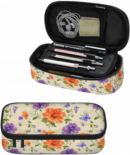 Miniatura 14 de Estuche organizador de lápices de alpaca, diseño de llama, hojas de animales, caja de papelería, caja de maquillaje, suministros escolares