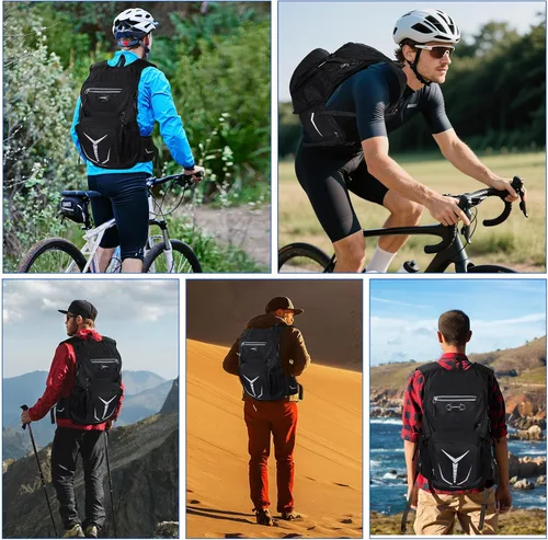 Miniatura 6 de Mochila de hidratación aislada con vejiga de agua de 3 litros, mochila de senderismo a prueba de fugas de 18 L, mochila de agua ligera para hombres