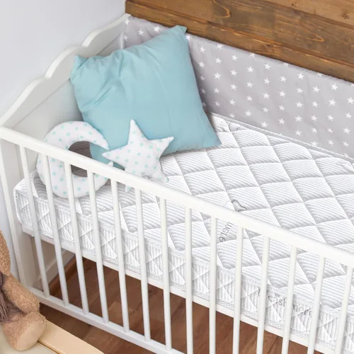 Miniatura 5 de Letmxiu Colchón prémium para cuna y niños pequeños, 100 % tela de punto, superficie polar de alta calidad, hipoalergénico, colchón de cuna suave