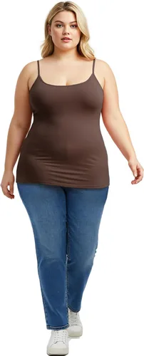 Miniatura 238 de Emmalise Camisola larga casual básica para mujer, con tirantes ajustables, top en capas