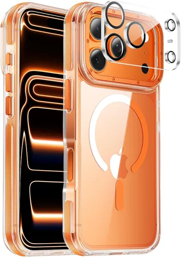 Miniatura 70 de Funda para iPhone 17 Pro Max con protector de lente de cámara [protección de grado militar de 10 pies] compatible con MagSafe a prueba de golpes