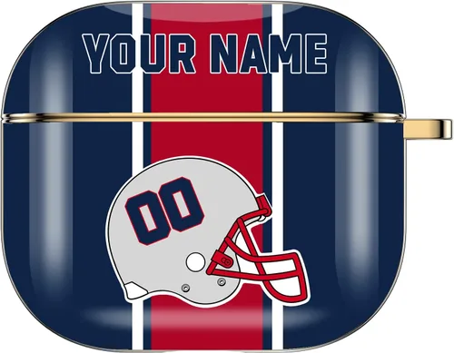 Miniatura 31 de Funda personalizada para casco de fútbol americano con nombre y número para AirPods Pro de 3ª generación Pro 2 (2019 2021 2022) Funda protectora