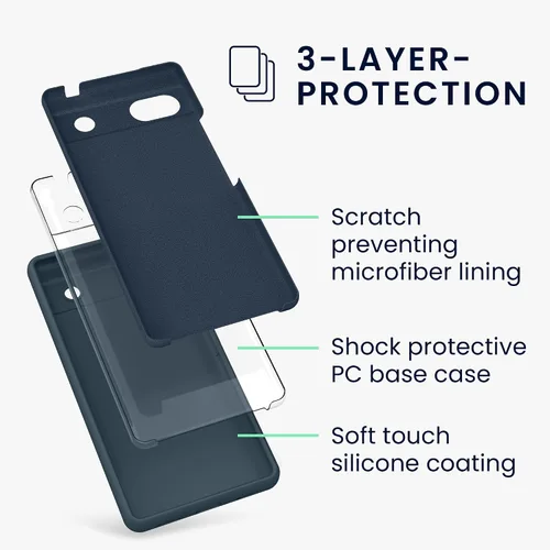 Miniatura 741 de kwmobile Funda Compatible con Google Pixel 6 Pro - Funda de teléfono de silicona TPU con acabado suave - Azul Arrecife