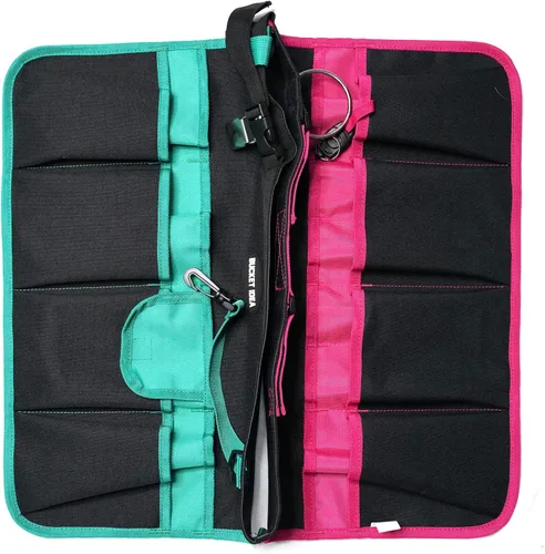 Miniatura 3 de MELOTOUGH Organizador de Cubo Caddy Organizador de Herramientas para Cubo de Jardín Compatible con Cubos de 3.5 a 5 Galones (Rosa y Verde)
