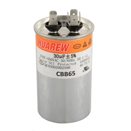 Miniatura 13 de 12.5 uF MFD ±6% 370/440 VAC CBB65 Condensador de arranque ovalado para arranque del ventilador y aire acondicionado o bomba de calor