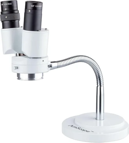 AmScope - Microscopio estéreo binocular de aumento 8X con giro 360 - Dental, laboratorio, reparación electrónica, soldadura, tienda iluminador de