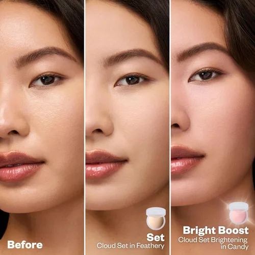 Miniatura 8 de Kosas Cloud Set Polvo fijador prensado – Polvo facial translúcido con control de brillo, acabado mate suave, aireado (porcelana transparente)