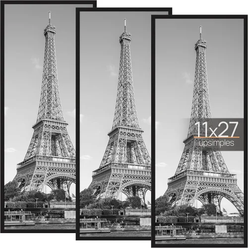 Miniatura 21 de upsimples Portarretratos de 11 x 14 pulgadas, color negro, paquete de 3 marcos de póster a prueba de arañazos de 11 x 14 pulgadas para galería