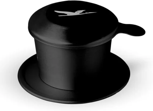 Birdee Gotero de café vietnamita de aluminio – Negro, 6 onzas, filtro Phin, ligero y portátil, perfecto para Ca Phe Sua Da, uso doméstico, viajes y