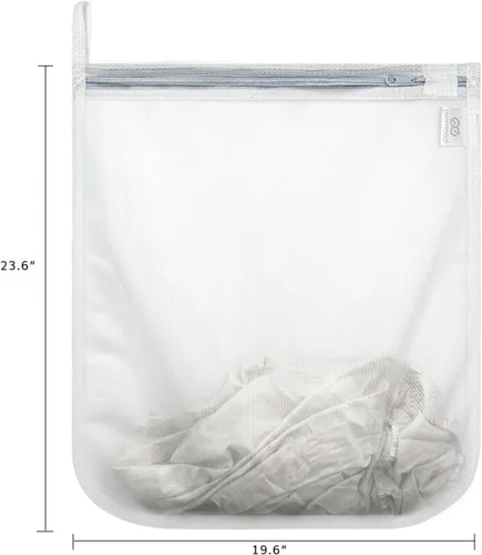 Miniatura 2 de PROMEED Bolsa de lavandería de malla reutilizable para prendas delicadas, bolsa de lavado de tamaño grande para funda de almohada de seda de morera