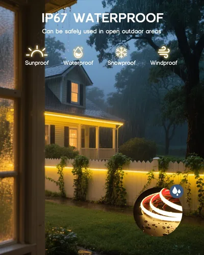 Miniatura 4 de Tiras de Luces LED COB Luz Azul, 12V 32.8 pies IP67 Impermeable Alto CRI 95Ra+ Súper Brillante, Luces Flexibles para Barco para Pesca Nocturna