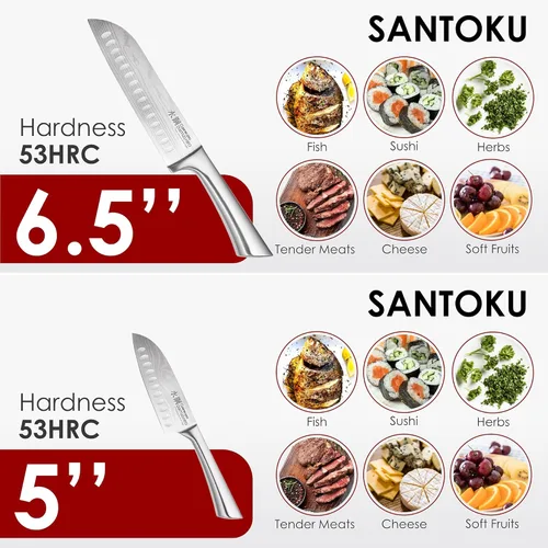 Miniatura 4 de Cuisine: pro Damashiro - Bloque de cuchillos (Kumi, juego de 7 cuchillos de chef) – Cuchillo de acero japonés – Bloque magnético para cuchillos