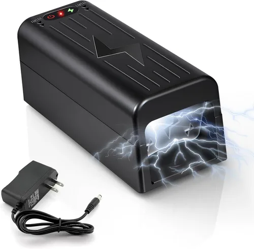 Trampas eléctricas para ratones para interiores para el hogar, trampa para ratas sin contacto con potente voltaje para casa, cocinas, garajes, salas