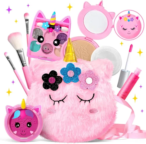 Miniatura 12 de ULOVEME Kit de Maquillaje Real para Niñas - Real, No Tóxico, Juguete de Maquillaje Lavable - Regalo de Juguetes Umicorn para Niñas de 3 4 5 6 7 8 9