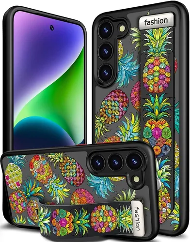 Miniatura 114 de Compatible para Samsung Galaxy S23 Funda Bonita con Correa Soporte Dedo Kickstand, Fundas de Silicona Geniales de Diseñador Funda Cover - Mariposa