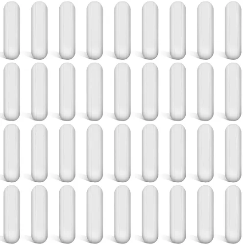 Miniatura 16 de Weewooday 80 piezas de barra agitadora magnética de mezclador PTFE, barra de agitación de placa de PTFE de acero inoxidable de color blanco