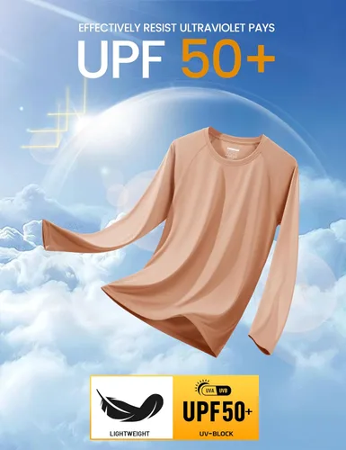 Miniatura 67 de MAGCOMSEN Camisas de manga larga para hombre, protección solar UPF 50+, camisetas atléticas para senderismo, correr, entrenamiento, protección