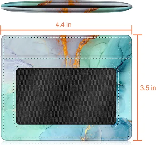 Miniatura 91 de Fintie Billetera delgada y minimalista para bolsillo frontal, con bloqueo RFID, tarjetero y ventana de identificación, para hombre o mujer