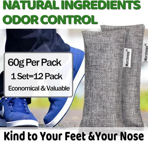 Miniatura 3 de 12 pack natural bolsas para purificar el aire y quitar olor, Zapato desodorante y olor eliminador 100% Natural no tóxico