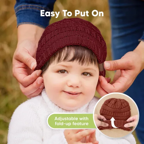 Miniatura 107 de KeaBabies 3-Pack Baby Beanies for Boys, Girls - Stretchy Knit Baby Hats, Cute Newborn