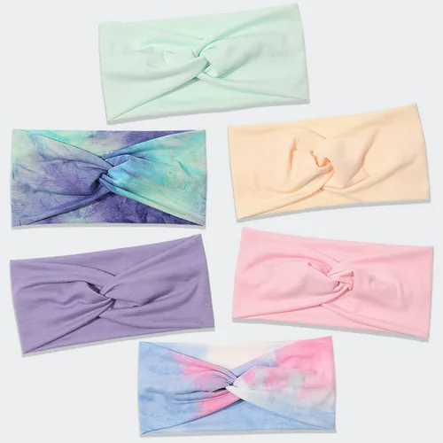 Miniatura 15 de Artilady Paquete de 12 diademas bohemias para mujer, bandas elásticas suaves para yoga para niñas, entrenamiento, correr, deporte, envoltura