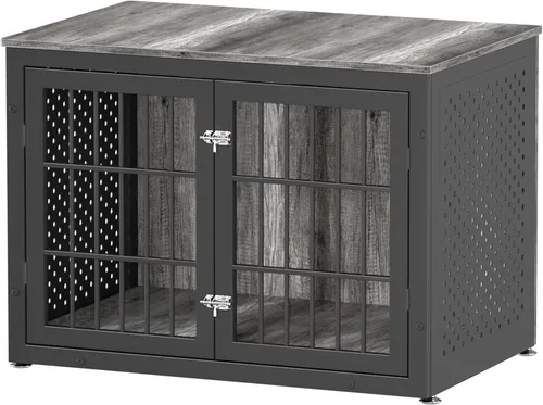 Miniatura 18 de rehomerance Jaula para Perros de Servicio Pesado de 26 Pulgadas para Perros Pequeños, Perrera de Metal para Perros con Alta Ansiedad, Jaula