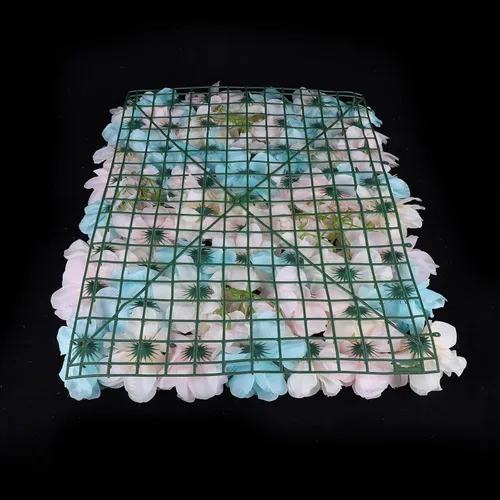 Miniatura 9 de Panel de pared de flores artificiales 3D, 24 x 16 pulgadas, 10 paneles de fondo de pared para exteriores, interiores, fiestas, bodas, día de San