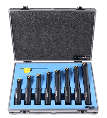 AccusizeTools - Vástago redondo 3/4 pulgadas, 75 pulgadas, 90 grados, juego de barra de mandrinar indexable, # 2627-9108