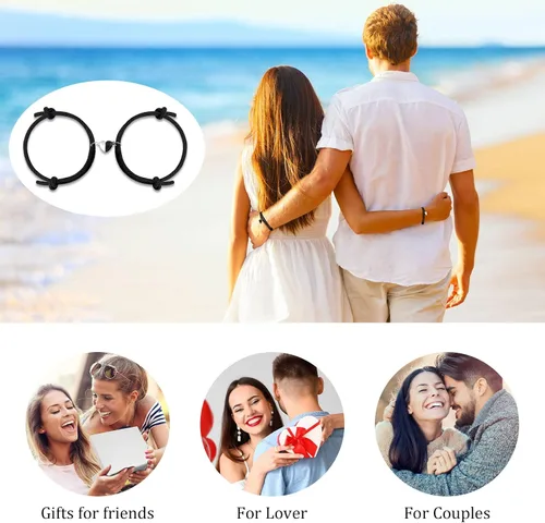 Miniatura 3 de Couples Bracelets Matching Bracelets for Couples Long Distance Couple Bracelets for Girlfriend Boyfriend Best Friend Love Bracelet for Women Men