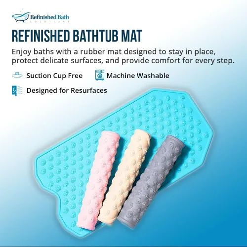 Miniatura 2 de Refinished Bath Solutions tapete de baño The Original Refinished sin succión, para tina, color blanco