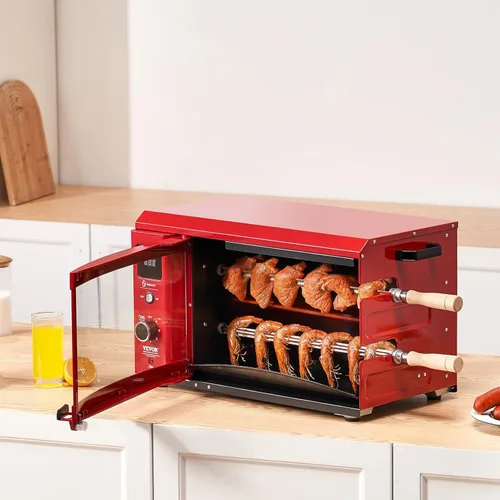 Miniatura 8 de VEVOR Shawarma Grill Máquina - 2 Cuerda Capacidad Barbacoa Pollo Shawarma Cocinador Eléctrico Asador Gyro Rotisserie Horno Doner Kebab Grill