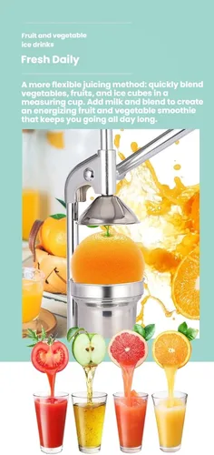 Miniatura 3 de Exprimidor de hierro fundido, prensa manual de hierro fundido, extractor de jugo de prensa manual resistente para jugo de naranja de limonada Style-B