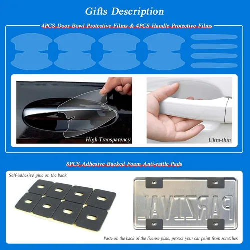 Miniatura 4 de 2 marcos de matrícula impresos para hombres o mujeres (D_BlueDot1_WhiteBg)
