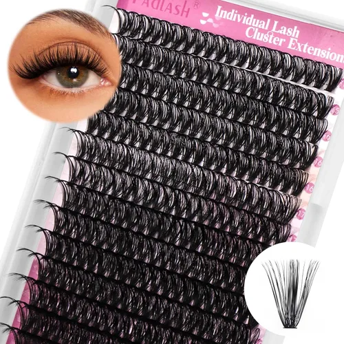 Miniatura 8 de Bandeja grande de extensiones de racimos de pestañas individuales con rizado D, pestañas en racimo, 10D, 20D, 30D, 40D, suministros para extensiones