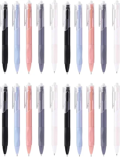 Miniatura 24 de 8 bolígrafos retráctiles estéticos de gel, bolígrafos de escritura de tinta con punta fina suave de 0.020 in, bolígrafos de impresión novedosos