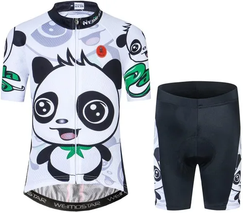 Camiseta de ciclismo para niños, manga corta, caricaturas, para bicicleta de montaña, conjunto de camisetapantalón corto para niñas y niños
