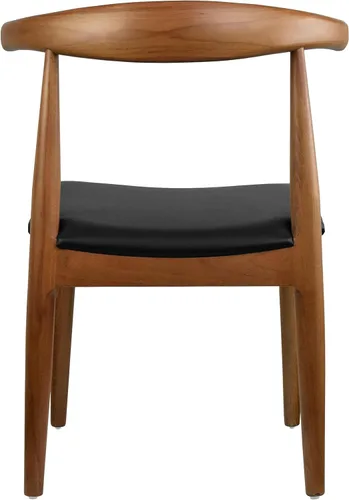 Miniatura 8 de 2xhome Juego de 2 sillas de comedor de madera maciza Asiento acolchado de piel sintética tapizado Silla de brazo moderna estilo granja