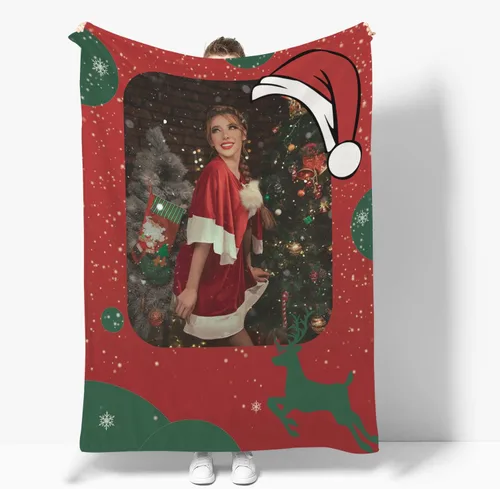 Miniatura 16 de Manta personalizada, mantas personalizadas con texto fotográfico, regalo divertido para amigos de mascotas, cumpleaños, Navidad Personalizado01