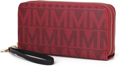 Miniatura 48 de MKF Collection Mia K - Cartera de pulsera para mujer, pequeña cartera de cuero vegano para tarjetas de crédito con cremallera y bolsillo