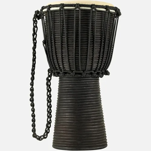 Miniatura 8 de Instrumento de círculo de tambores de mano Djembe, Serie Headliner de caoba tallada — NO HECHO EN CHINA — Cuerdas de tejido africano Mali