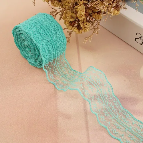 Miniatura 29 de Rollo de cinta de encaje de 120 yardas para costura, baby shower, cumpleaños, despedida de soltera, decoración de boda, embalaje de regalo, ramo