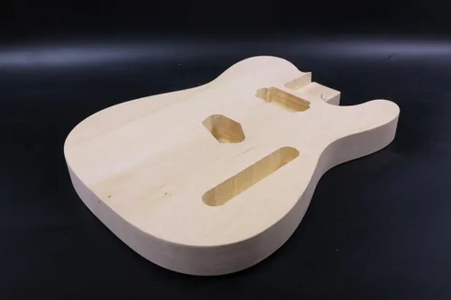 Miniatura 4 de Cuerpo de guitarra eléctrica en blanco de madera maciza Cuerpo de guitarra eléctrica Proyecto sin terminar Reemplazo del cuerpo de guitarra