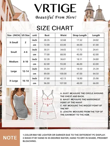 Miniatura 5 de Vrtige Camisón sexy con tirantes de encaje para mujer, lencería con cuello en V, camisón completo