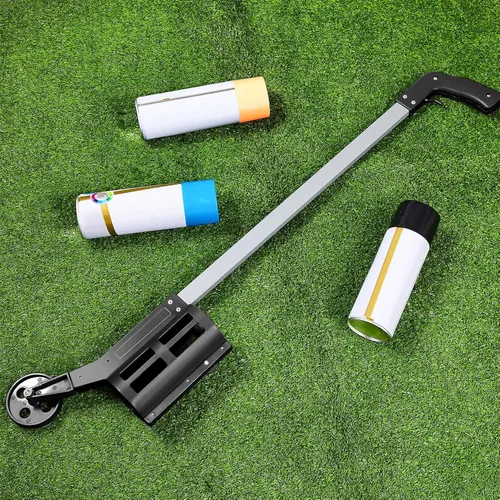 Miniatura 7 de Zonon 1 Pieza Varita de Marcado Industrial con Ruedas para Pintura de Líneas Rayas de Marcado de Suelo Varita de Pintura en Aerosol para Topografía