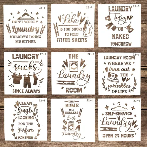 Miniatura 5 de Plantilla decorativa reutilizable de letras para manualidades, álbumes de recortes, pintura en pasteles, madera, lienzo, piso, pared, azulejos