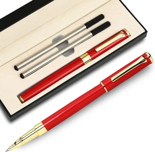 Miniatura 9 de YIVONKA Bolígrafo de lujo, línea de recambio negra, ancho de 0.02 pulgadas, el mejor regalo de bolígrafo de oficina para hombres y mujeres, Negro