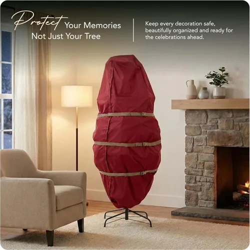 Miniatura 2 de Covermates Keepsakes - Bolsa vertical de almacenamiento para árbol de Navidad, árboles resistentes para cubiertas de clósets, poliéster 300D