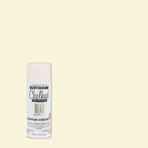 Miniatura 2 de Rust-Oleum Pintura en Aerosol Ultramate Chalked Todo-en-Uno Crema Chiffon Cobertura de Una Capa Sin Necesidad de Imprimación, Lijado o Capa Gasa