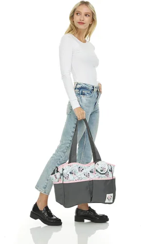 Miniatura 13 de Disney Cudlie Bolsa de pañales para mamás Bolsa de pañales de viaje grande y espaciosa para bebé niño y niña Bolsa de bebé multifuncional de 17