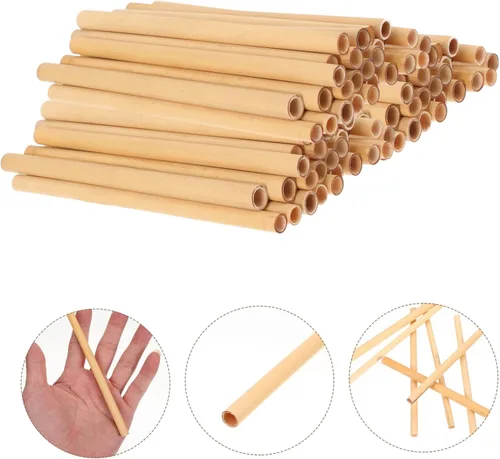 Miniatura 8 de BESPORTBLE 50 unids Natural Bee Tubes para abejas al aire libre Colmena Tubos de reemplazo Insertos Cría Insectos Hoteles